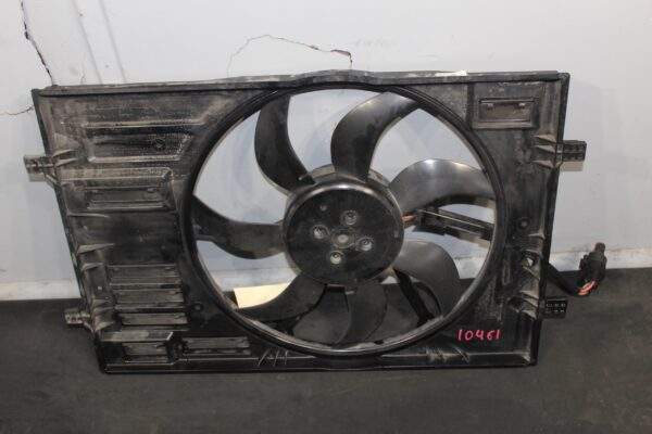 Audi 8V A3 / Volkswagen Mk7 Golf Radiator Fan w Shroud 5Q0121205AQ, 5Q0959455AR