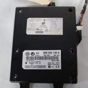 Volkswagen Golf Bluetooth UHV Control Module Unit 5K0 035 730 D - Image 4
