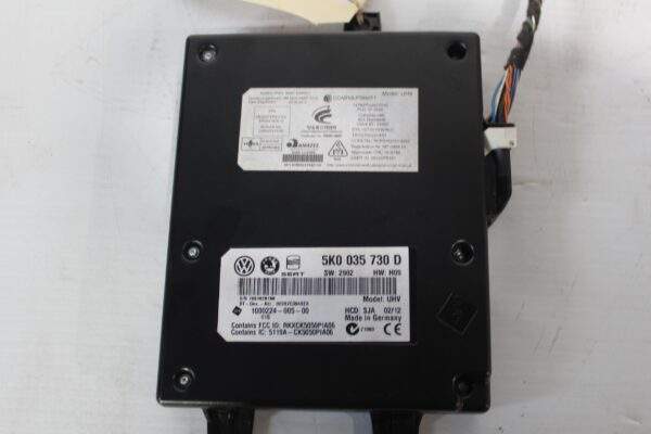 Volkswagen Golf Bluetooth UHV Control Module Unit 5K0 035 730 D