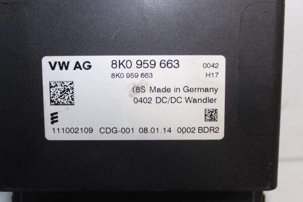 Audi 8R Q5 SQ5 Voltage Convertor Stabiliser Module 8K0 959 663