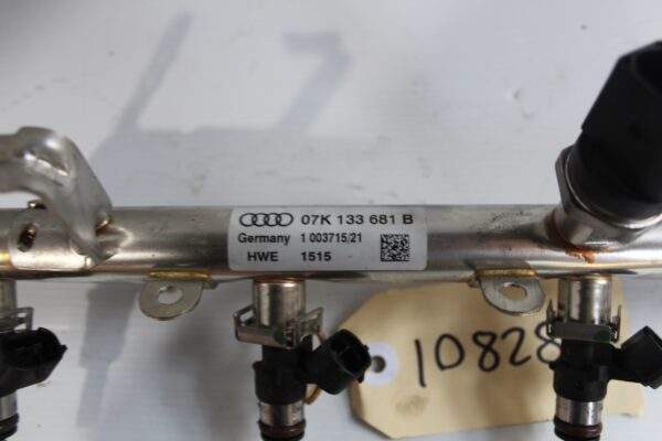 Audi RS3 RSQ3 TTRS DAZA DNW Fuel Rail with Injectors 07K133681B, 07K133551A