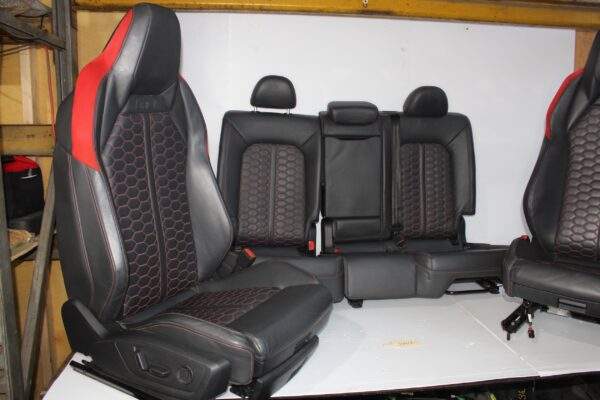 Audi F3 RSQ3 Interior Front & Rear Seats Full Set, Red Diamond Stitching