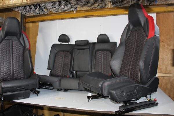 Audi F3 RSQ3 Interior Front & Rear Seats Full Set, Red Diamond Stitching