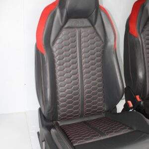 Audi F3 RSQ3 Interior Front & Rear Seats Full Set, Red Diamond Stitching - Image 15