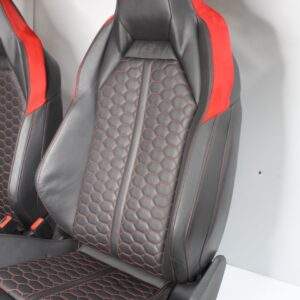 Audi F3 RSQ3 Interior Front & Rear Seats Full Set, Red Diamond Stitching - Image 14