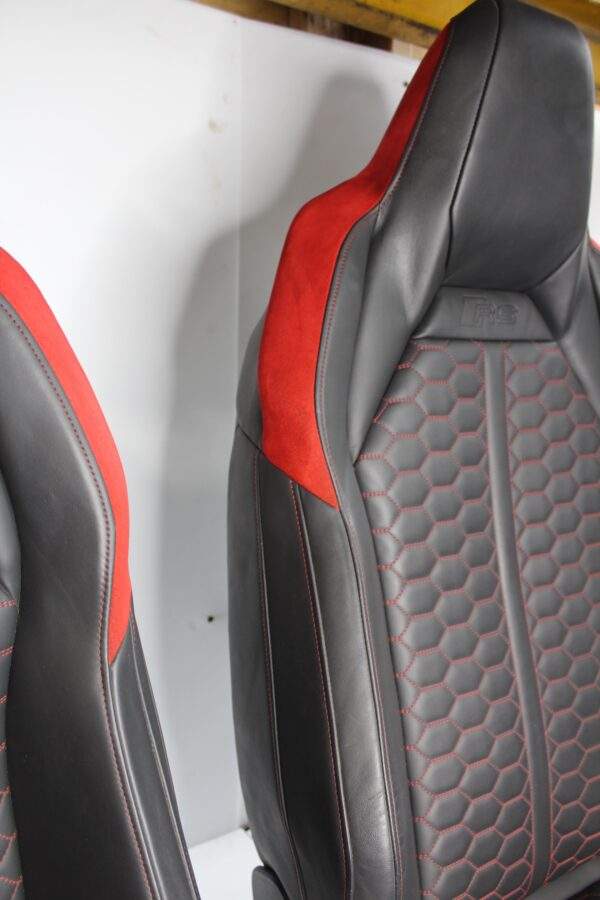Audi F3 RSQ3 Interior Front & Rear Seats Full Set, Red Diamond Stitching