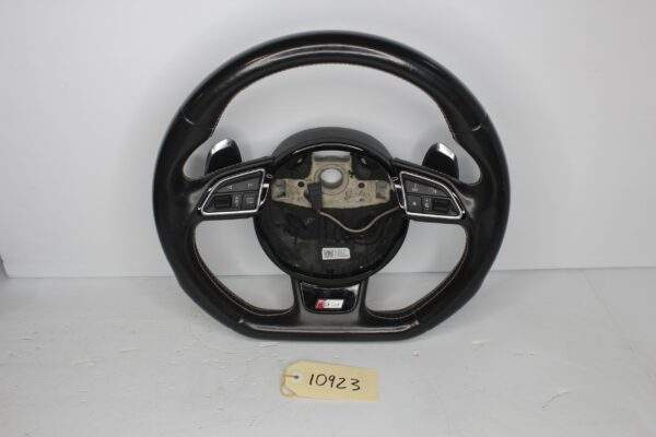 Audi 8V S3 Flat Bottom Steering Wheel Black Leather 8V0 419 091 AB