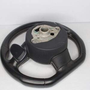 Audi 8V S3 Flat Bottom Steering Wheel Black Leather 8V0 419 091 AB - Image 6