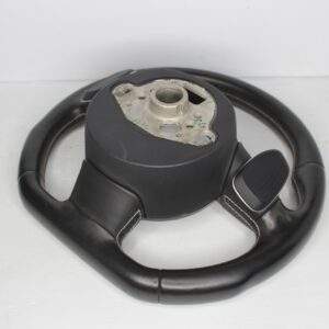 Audi 8V S3 Flat Bottom Steering Wheel Black Leather 8V0 419 091 AB - Image 3