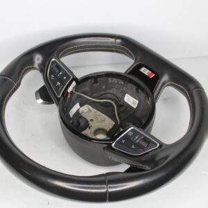 Audi 8V S3 Flat Bottom Steering Wheel Black Leather 8V0 419 091 AB - Image 14
