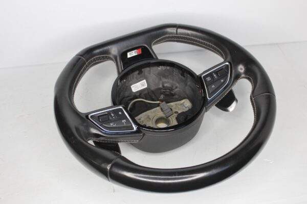 Audi 8V S3 Flat Bottom Steering Wheel Black Leather 8V0 419 091 AB