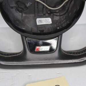 Audi 8V S3 Flat Bottom Steering Wheel Black Leather 8V0 419 091 AB - Image 9