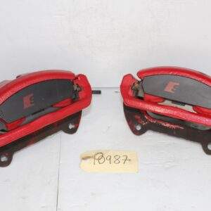 Audi 8V S3 Front Brake Caliper Set Pair Red w Black Badge