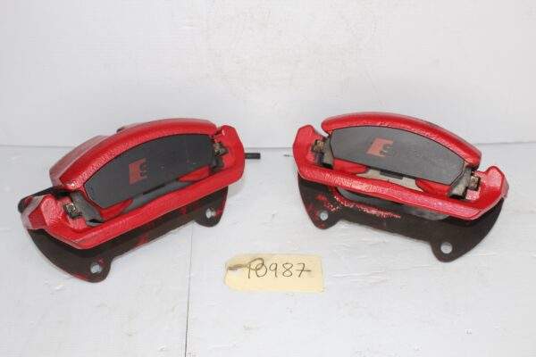 Audi 8V S3 Front Brake Caliper Set Pair Red w Black Badge