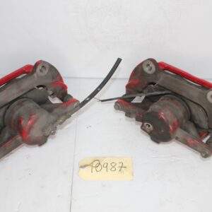 Audi 8V S3 Front Brake Caliper Set Pair Red w Black Badge - Image 5