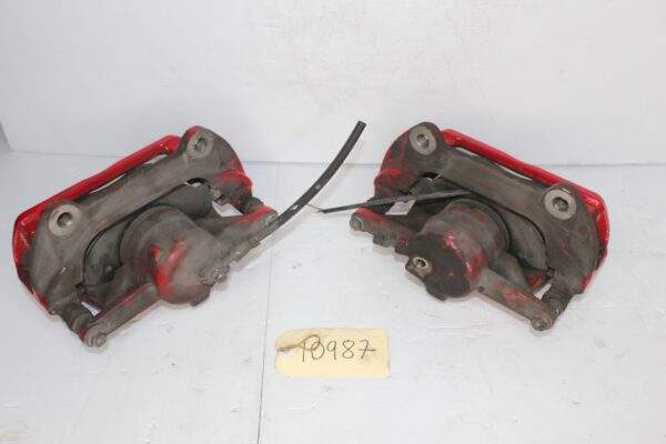 Audi 8V S3 Front Brake Caliper Set Pair Red w Black Badge