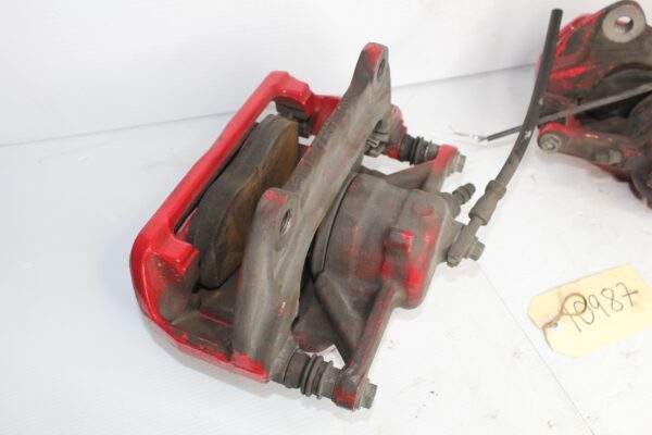 Audi 8V S3 Front Brake Caliper Set Pair Red w Black Badge