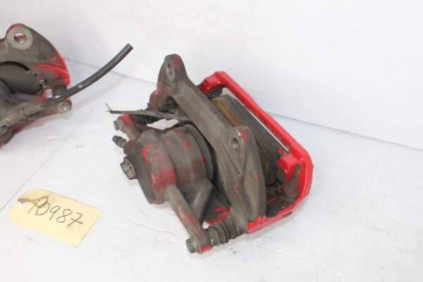 Audi 8V S3 Front Brake Caliper Set Pair Red w Black Badge