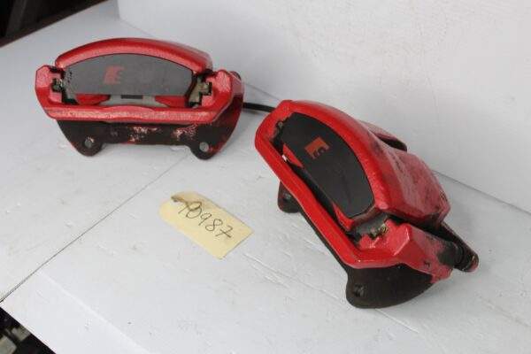 Audi 8V S3 Front Brake Caliper Set Pair Red w Black Badge