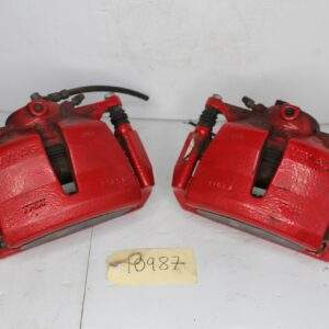 Audi 8V S3 Front Brake Caliper Set Pair Red w Black Badge - Image 12