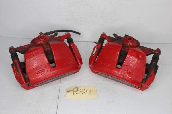 Audi 8V S3 Front Brake Caliper Set Pair Red w Black Badge