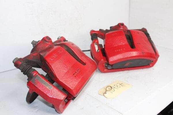 Audi 8V S3 Front Brake Caliper Set Pair Red w Black Badge