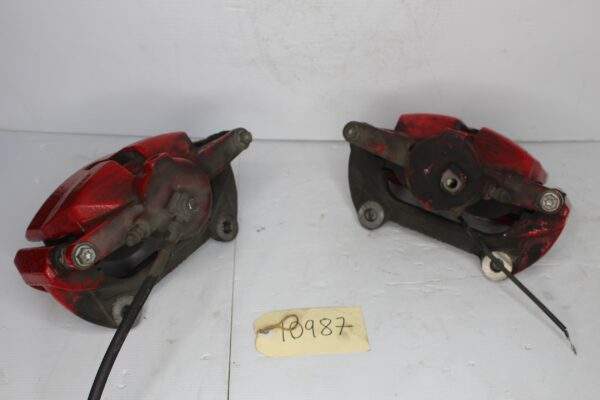 Audi 8V S3 Front Brake Caliper Set Pair Red w Black Badge
