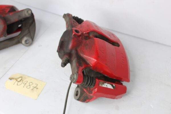 Audi 8V S3 Front Brake Caliper Set Pair Red w Black Badge