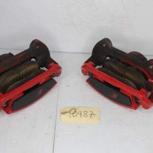 Audi 8V S3 Front Brake Caliper Set Pair Red w Black Badge - Image 6