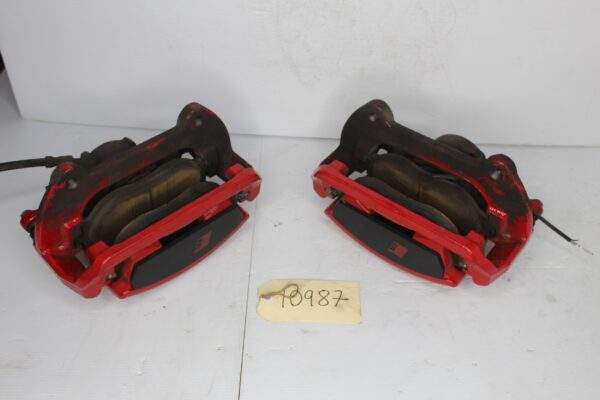 Audi 8V S3 Front Brake Caliper Set Pair Red w Black Badge