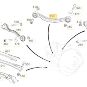 Mercedes Benz W205 C43 Rear Right Tension Strut Control Arm A2043500892 - Image 2