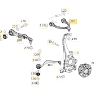 Mercedes Benz W205 C43 C63 Front Right Upper Control Transverse Arm A2053303403 - Image 2