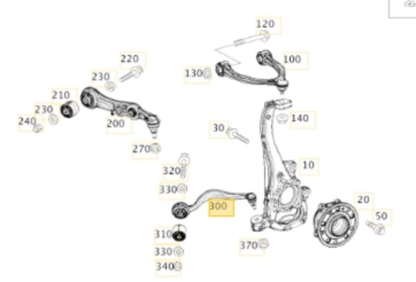 Mercedes Benz W205 C43 Front Right Lower Control Tension Arm A2053306406