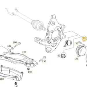 Mercedes Benz W205 C63s Coupe Rear Right Knuckle Carrier A2053501614 - Image 2