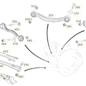 Mercedes Benz W205 C43 Rear Left Upper Camber Control Arm A2043500132 - Image 2