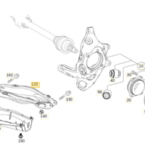 Mercedes Benz W205 C43 Rear Left & Right Lower Control Arm A2053522000 - Image 2