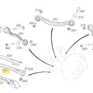 Mercedes Benz W205 C43 Rear Right & Left Thrust Control Arm A2043500229 - Image 2