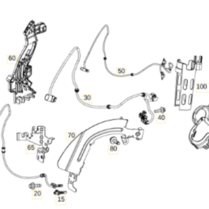 Mercedes Benz W205 C63s Rear Wheel Speed Sensor Harness Cable A2055409127 - Image 2