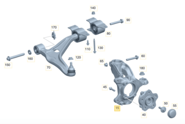 Mercedes Benz W177 A250 Rear Lower Control Arm Left or Right A1773521700