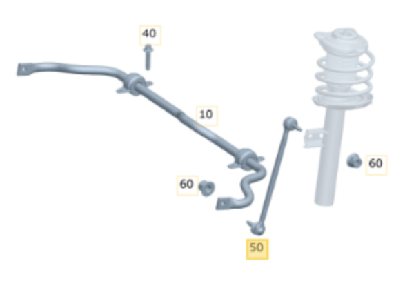 Mercedes Benz W177 A250 Front Sway Bar Endlink A2473204200