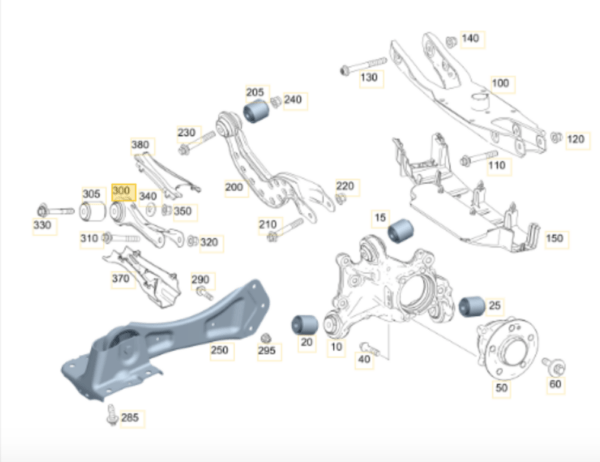 Mercedes Benz W177 A250 Rear Tie Rod Toe Control Arm A2473501800