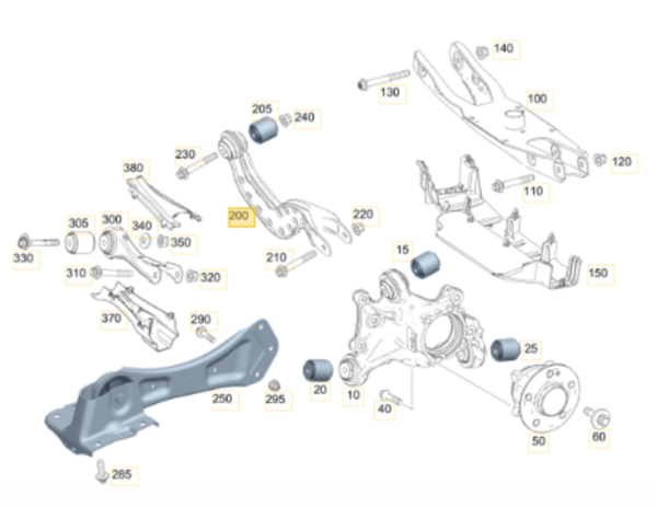 Mercedes Benz W177 A250 Rear Left Upper Control Camber Arm A2473501700