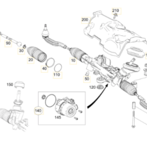 Mercedes Benz W177 A250 Front Right Tie Rod Inner + Outer A1773308400 - Image 2