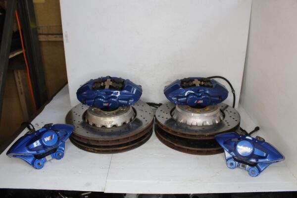BMW F80 F82 M3 M4 Competition Brake Caliper Front Rear Full Set BLUE