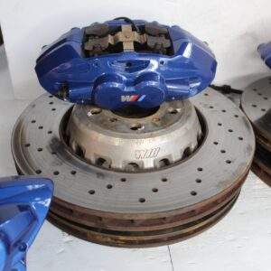 BMW F80 F82 M3 M4 Competition Brake Caliper Front Rear Full Set BLUE - Image 2