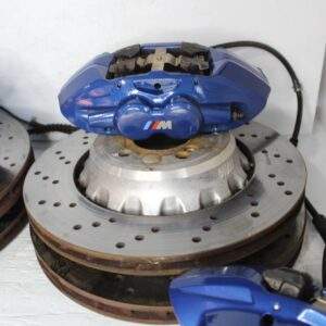 BMW F80 F82 M3 M4 Competition Brake Caliper Front Rear Full Set BLUE - Image 12
