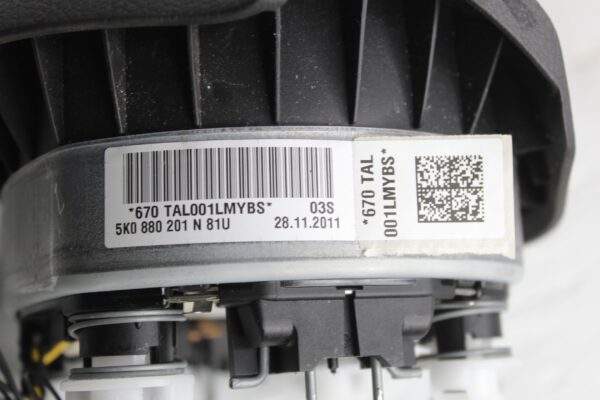 Volkswagen Golf Mk6 R Steering Wheel Drivers Airbag 5K0880201AE, 5K0880201N