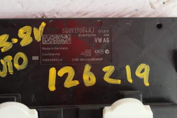 Audi 8V A3 BDM BCM Body Control Unit 5Q0937084AJ