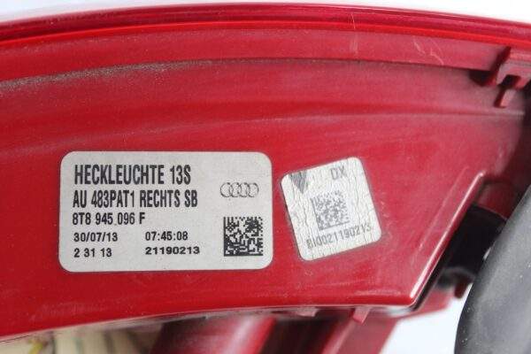 Audi 8T A5 S5 Sportsback Right Outer Tail Light Lamp 8T8945096F