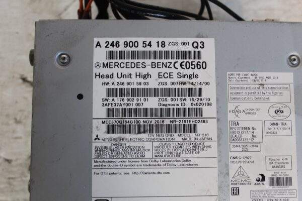 Mercedes Benz W176 W117 A45 CLA45 Radio Control Unit A2469005418, A2469009818